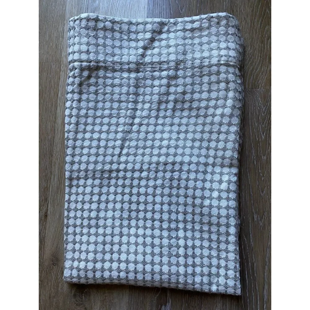 Threshold White and Silver Half 1 Window Curtain